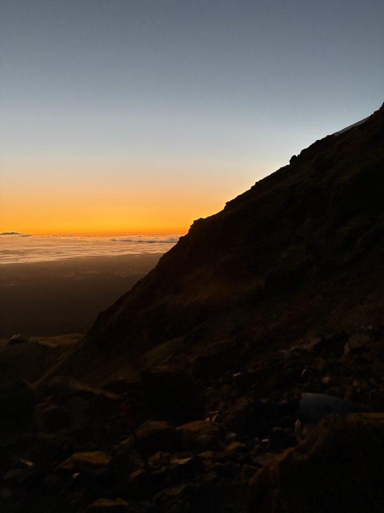 View from Taranaki just before sunrise