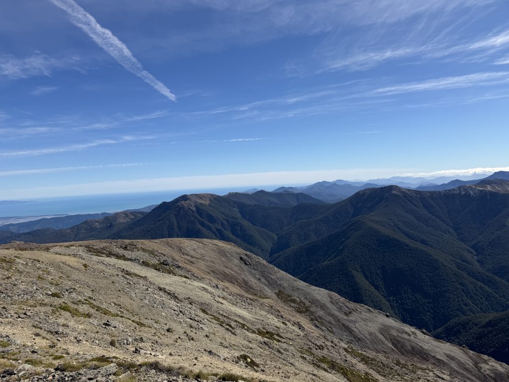 View of the ocean from the slopes of Mount Rintoul Feb 8 2026